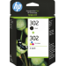 HP Pack de 2 cartouches d'encre noire/3 couleurs authentiques 302