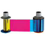 HID Identity Fargo HDP5600 YMCKH Full Colour Ribbon with Resin Black &  Heat Seal Panel, 084513 (500 Prints)