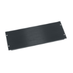Middle Atlantic 4 RU Flanged Blank Rack Panel, Black Brushed and Anodized Aluminum