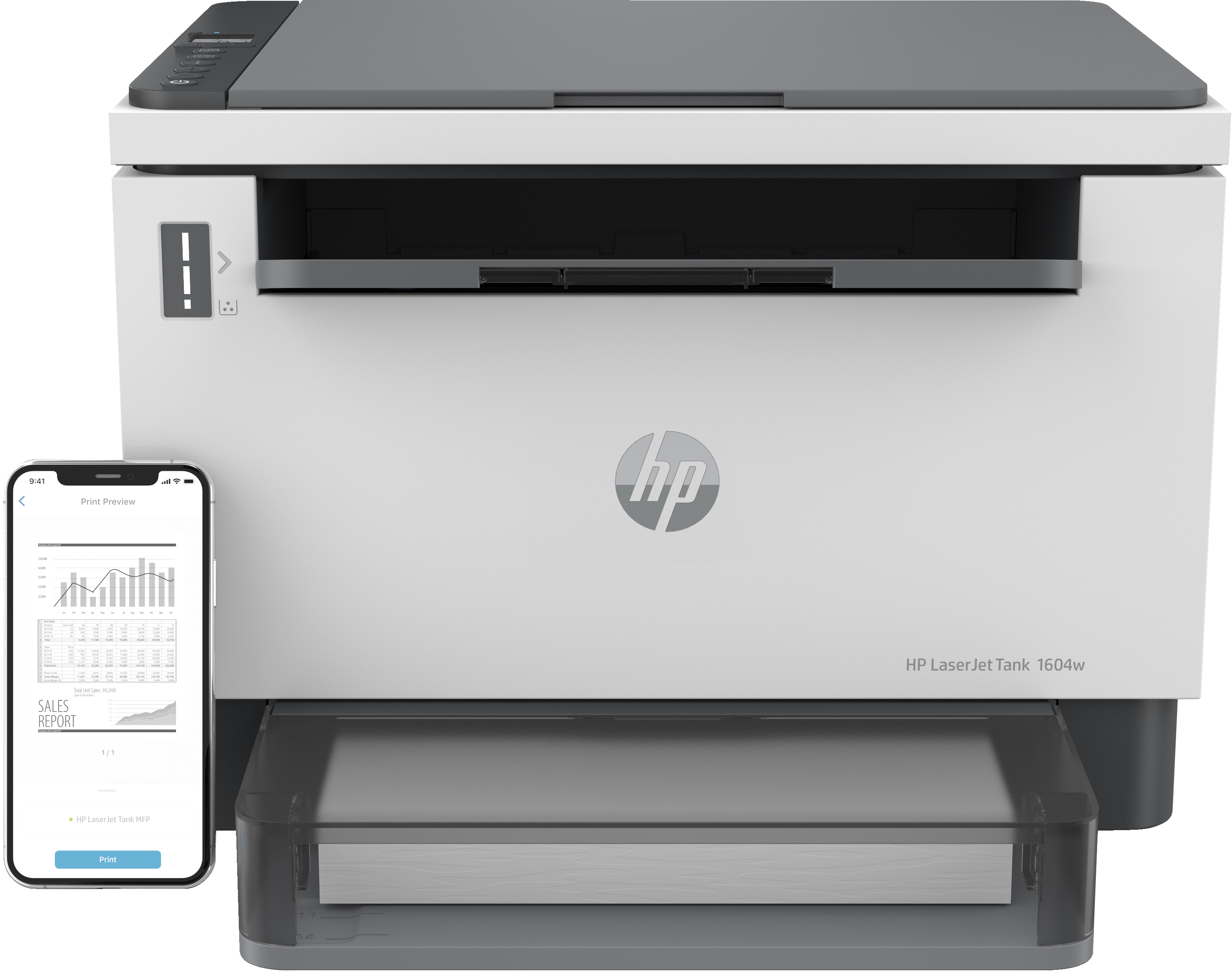 Image of HP LaserJet Tank MFP 1604w Printer, Black and white, Printer for...
