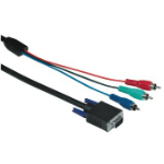 Hama 122229 2 m 3 x RCA VGA (D-Sub) Zwart