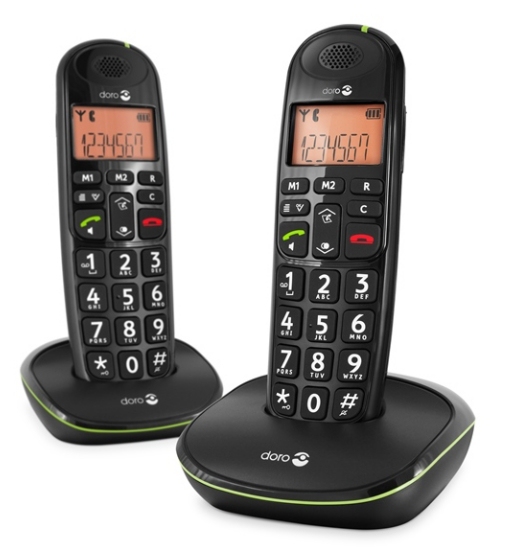 Doro PhoneEasy 100w Duo DECT telephone Black