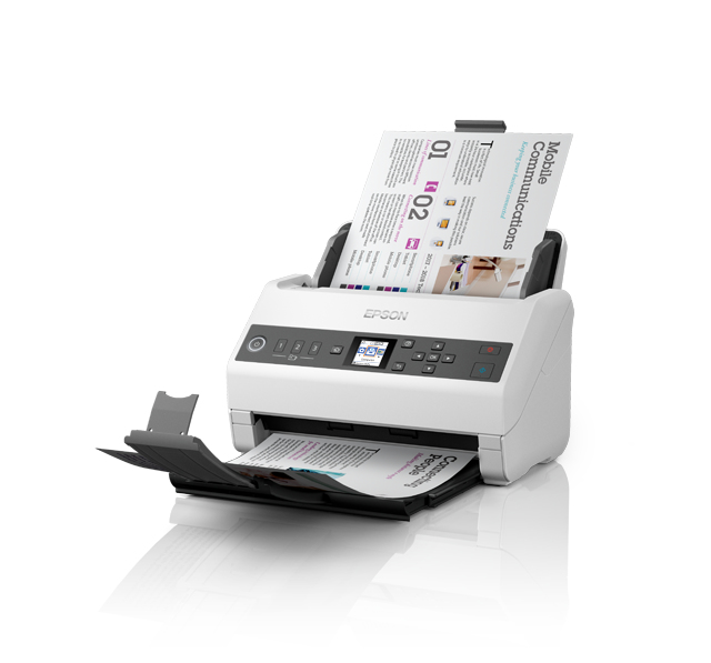 Image of Epson DS-730N Sheet-fed scanner 600 x 600 DPI A4 Black, Grey