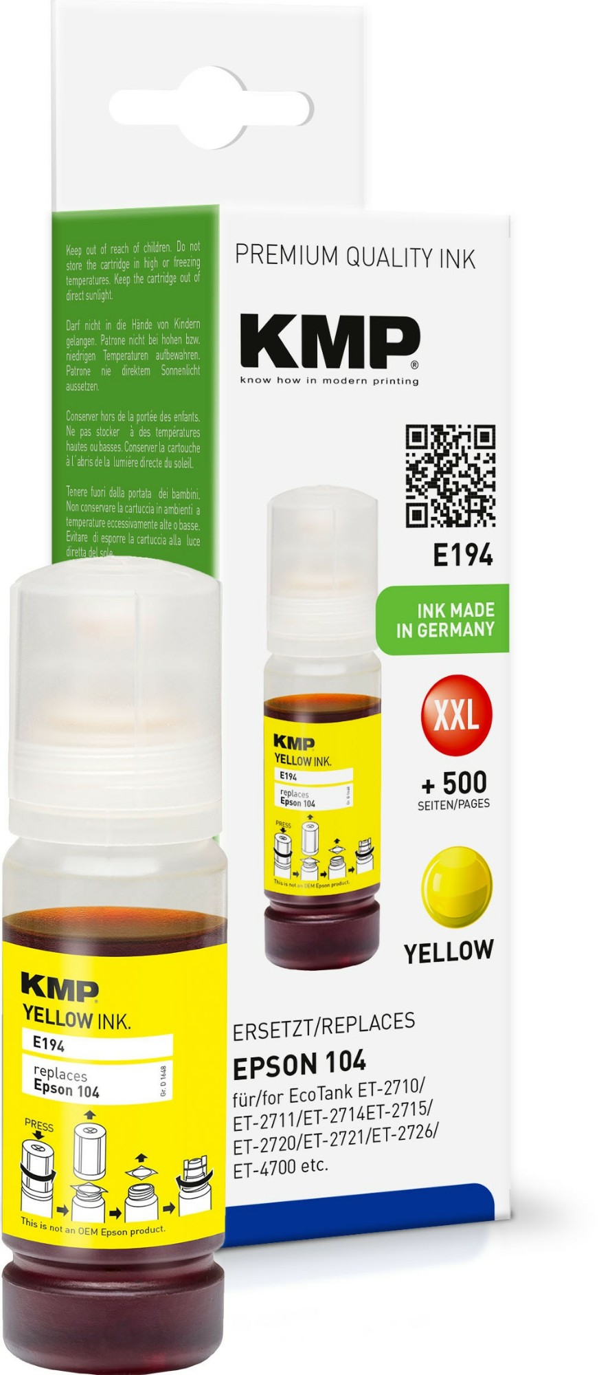 KMP E194 ink cartridge 1 pc(s) Compatible Yellow