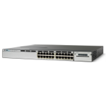 Cisco Catalyst WS-C3750X-24U-E network switch Managed Gigabit Ethernet (10/100/1000) Power over Ethernet (PoE) 1U Black, Silver