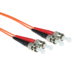 ACT 50 meter LSZH Multimode 62.5/125 OM1 glasvezel patchkabel duplex met ST connectoren