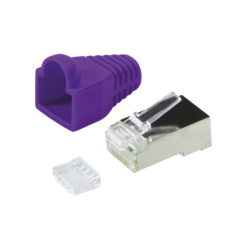 Image of LogiLink Modular Plug RJ45 Cat.6 STP, violet, 100pcs