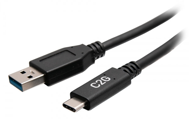 C2G 6in USB-C® Male to USB-A Male Cable - USB 3.2 Gen 1 (5Gbps)