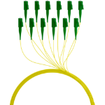 EFB Elektronik FTTH-PIGTAIL-LCA1 InfiniBand en Glasvezelkabel 2 m 6x LC LC/APC Groen, Geel