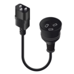 ALOGIC IEC C14 to Aus 3 Pin Mains Plug - Male to Female - 15cm