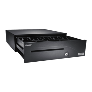 apg Solutions ShareTill. cash drawer. Ethernet. black. EUR. left locki