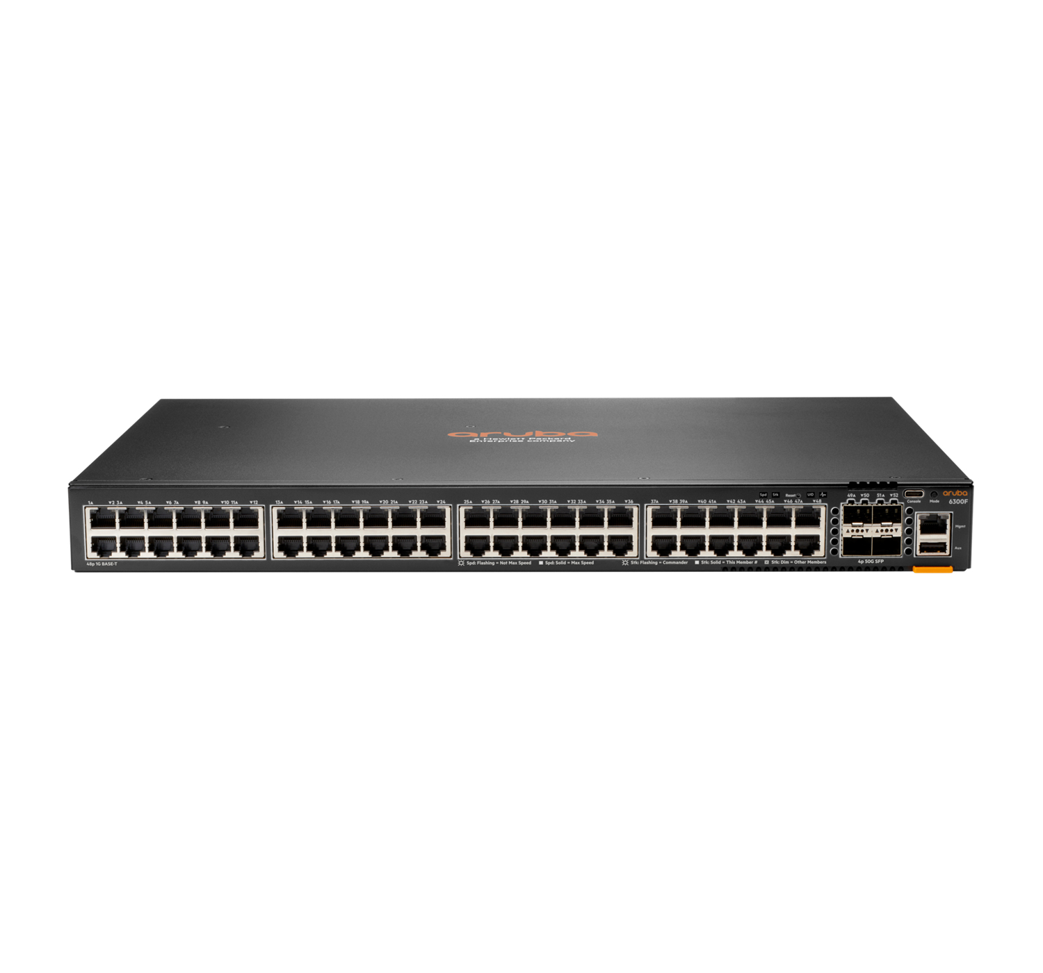 HPE Aruba 6300F 48-port 1GbE and 4-port SFP56 Managed L3 Gigabit Ethernet (10/100/1000) 1U