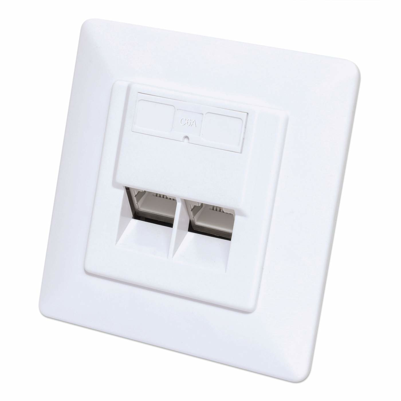 Image of IC Intracom 2-Port Cat6 10G RJ45-Unterputzdose STP weiß - Cable -...