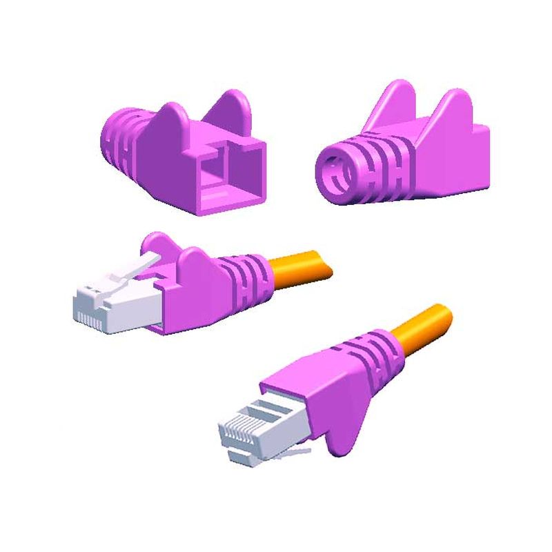 Image of FDL WING MOULDED SNAGPROOF RJ45 CABLE BOOT - VIOLET