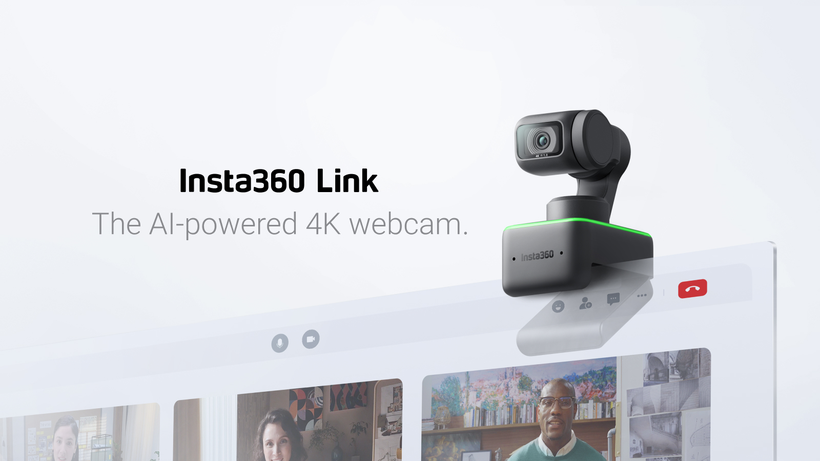 Image of Insta360 Link 4k webcam 1080 MP 3840 x 2160 pixels USB Black, Green