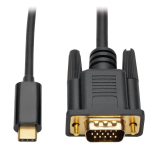 Tripp Lite U444-006-V USB-C to VGA Active Adapter Cable (M/M), Black, 6 ft. (1.8 m)