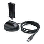 StarTech.com .com Wi-Fi 6E USB Adapter/Dongle, For Desktop/Laptop PC, Wireless NIC w/Foldable Antenna, WiFi Adapter Supports 802.11 b/g/n/ac/ax, 2.4/5/6 GHz Network Compatible - Network adapter - USB 3.0 - Wi-Fi 6E - black