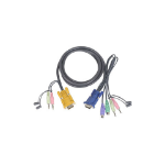 iogear Micro-Lite™ Bonded All-in-One PS/2 6ft KVM cable Black 72" (1.83 m)