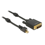 DeLOCK 83725 video cable adapter 1 m Mini DisplayPort DVI-D Black
