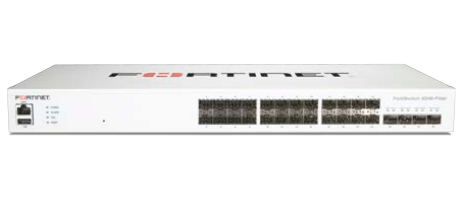 Fortinet Layer 2/3 FortiGate switch controller compatible switch with 24 x GE SFP ports, 4 x 10 GE SFP+ uplinks