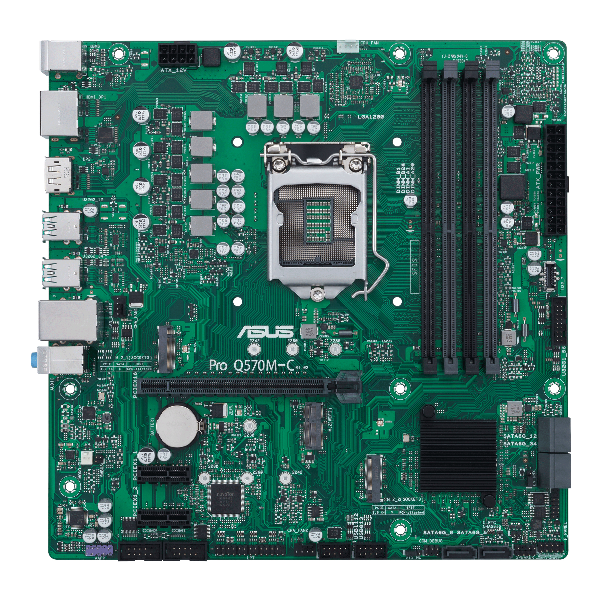 Image of ASUS PRO Q570M-C/CSM Intel Q570 LGA 1200 (Socket H5) micro ATX