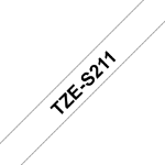 Brother TZE-S211 DirectLabel black on white extra strong Laminat 6mm x 8m for Brother P-Touch TZ 3.5-18mm/6-12mm/6-18mm/6-24mm/6-36mm