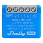 Shelly 1 Mini Gen4 Smart switch 1P Blue