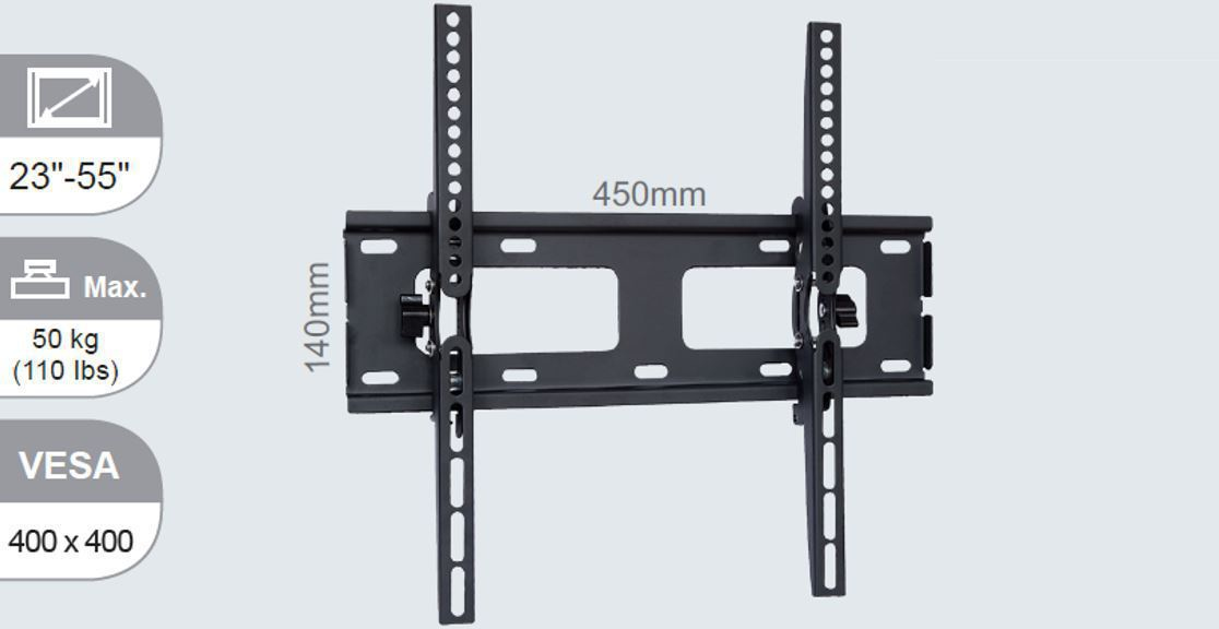 Vivolink VLMW2355T TV mount 139.7 cm (55") Black