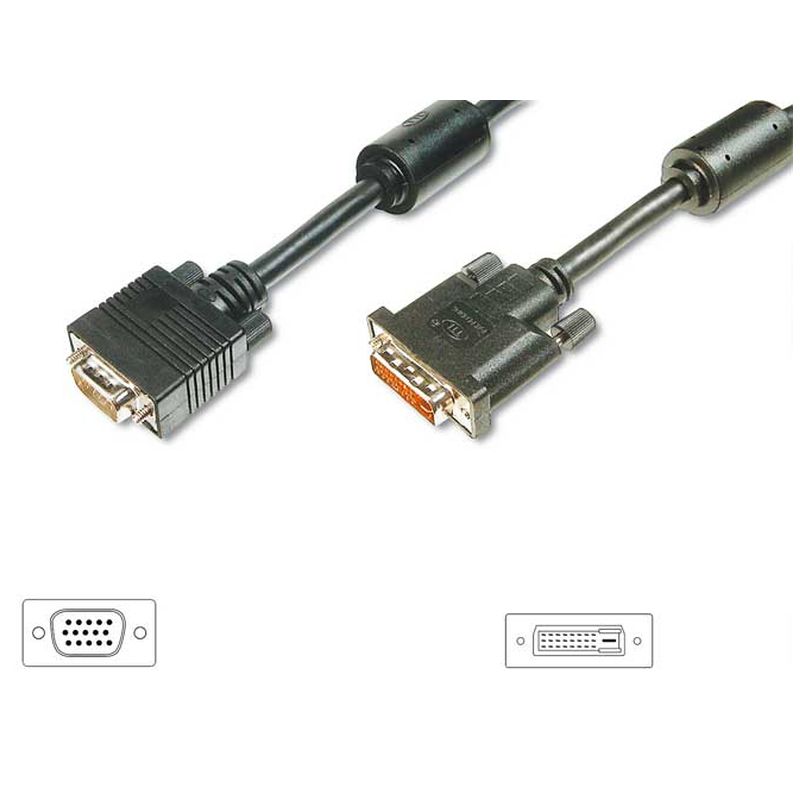 Image of FDL 2M DVI MALE TO SVGA 15 PIN HDD MALE CABLE