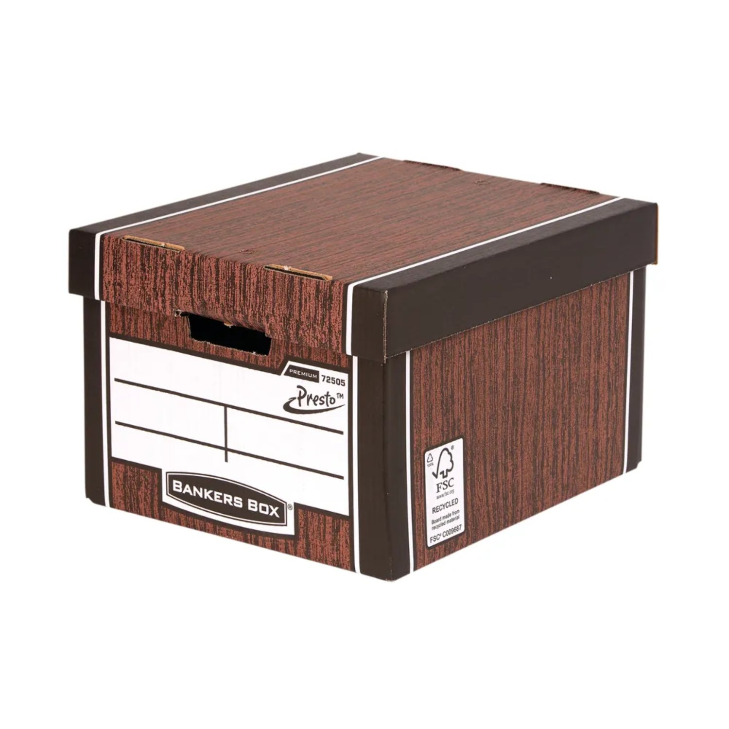 Image of Bankers Box Premium Classic Box Woodgrain Pack of 10