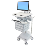 Ergotron StyleView Aluminium, Grey, White Flat panel Multimedia cart