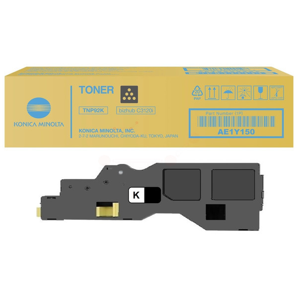 Konica Minolta AE1Y150/TNP-92K Toner black. 6K pages ISO/IEC 19752 for