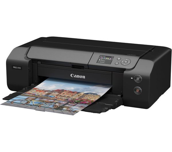 Canon imagePROGRAF PRO-310 A3+ Professional printer. 10 Colours - MBK/PBK/C/M/Y/PC/PM/GY/R/CO. 4800x2400dpi. Borderless Printing. Specialty paper: Up to 380 gsm (manual feed). USB, WIFI. Windows, MacOS, Android iOS.