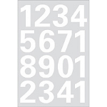 HERMA Numbers 25mm 0-9 weatherproof film white 1 sheet zelfklevende letter/cijfer