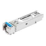 Intellinet Gigabit Fiber WDM Bi-Directional SFP Optical Transceiver Module 1000Base-BX-U (LC) Single-Mode Port, 40 km (25 mi.), BiDi WDM (RX1550/TX1310), MSA-compliant for Maximum Compatibility, Silver