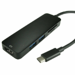 Cables Direct USB3C-HDMI-2PHUBCR laptop dock/port replicator Wired USB 3.2 Gen 1 (3.1 Gen 1) Type-C Black