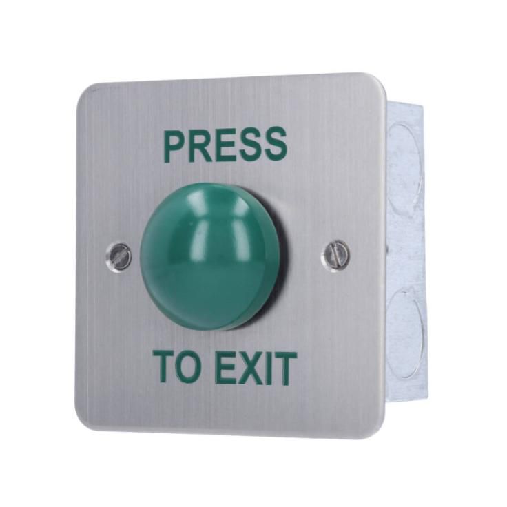 STAINLESS DOMED EXIT BUTTON,  FLUSH PUSH TO EXIT thumbnail