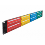 DeLOCK 19″ Patch Panel 48 port Cat.5e 2U coloured