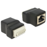DeLOCK 65527 tussenstuk voor kabels RJ45 Zwart, Zilver