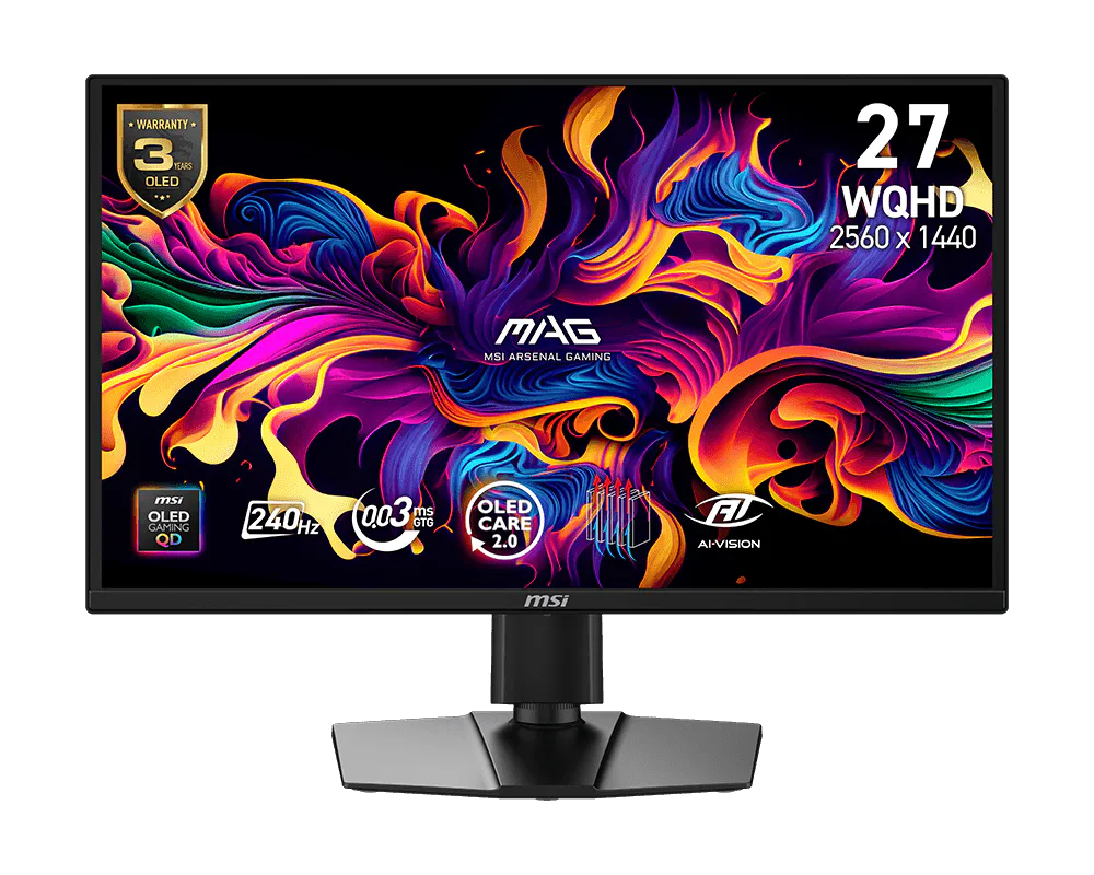 MSI MAG 272QPDE QD-OLED X24 Computerbildschirm 67,3 cm (26.5") 2560 x 1440 Pixel Wide Quad HD Schwarz