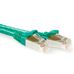 ACT Groene 30 meter SFTP CAT6A patchkabel snagless met RJ45 connectoren