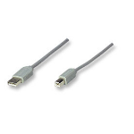 Manhattan 341028 cable USB 5 m USB 1.1 USB A USB B Gris