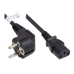 Alcasa P0130-S007 electriciteitssnoer Zwart 0,75 m CEE7/7 IEC C13