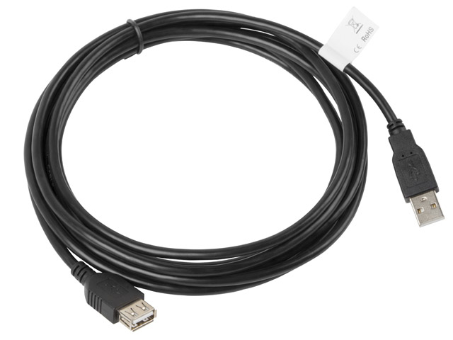 Lanberg CA-USBE-10CC-0030-BK USB cable USB 2.0 3 m USB A Black