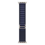 Apple 49mm Navy Alpine Loop - Large - Natural Titanium Finish