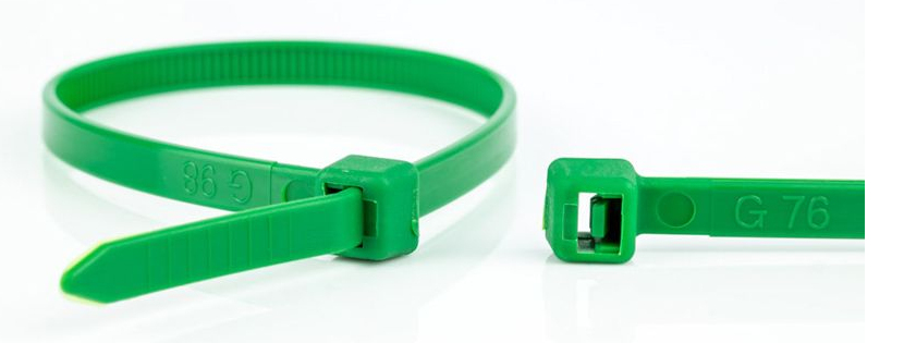 WKK 110196571 cable tie Releasable cable tie Plastic, Polyamide Green 100 pc(s)