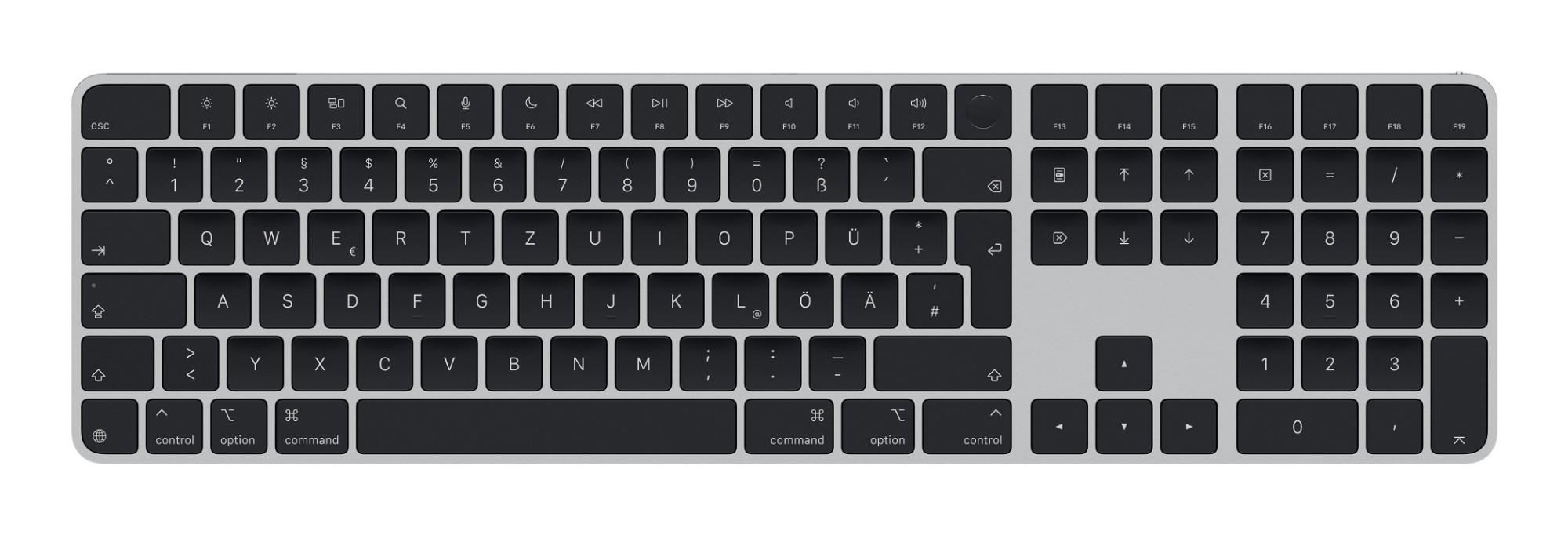 Apple Magic keyboard Universal USB + Bluetooth QWERTZ German Black