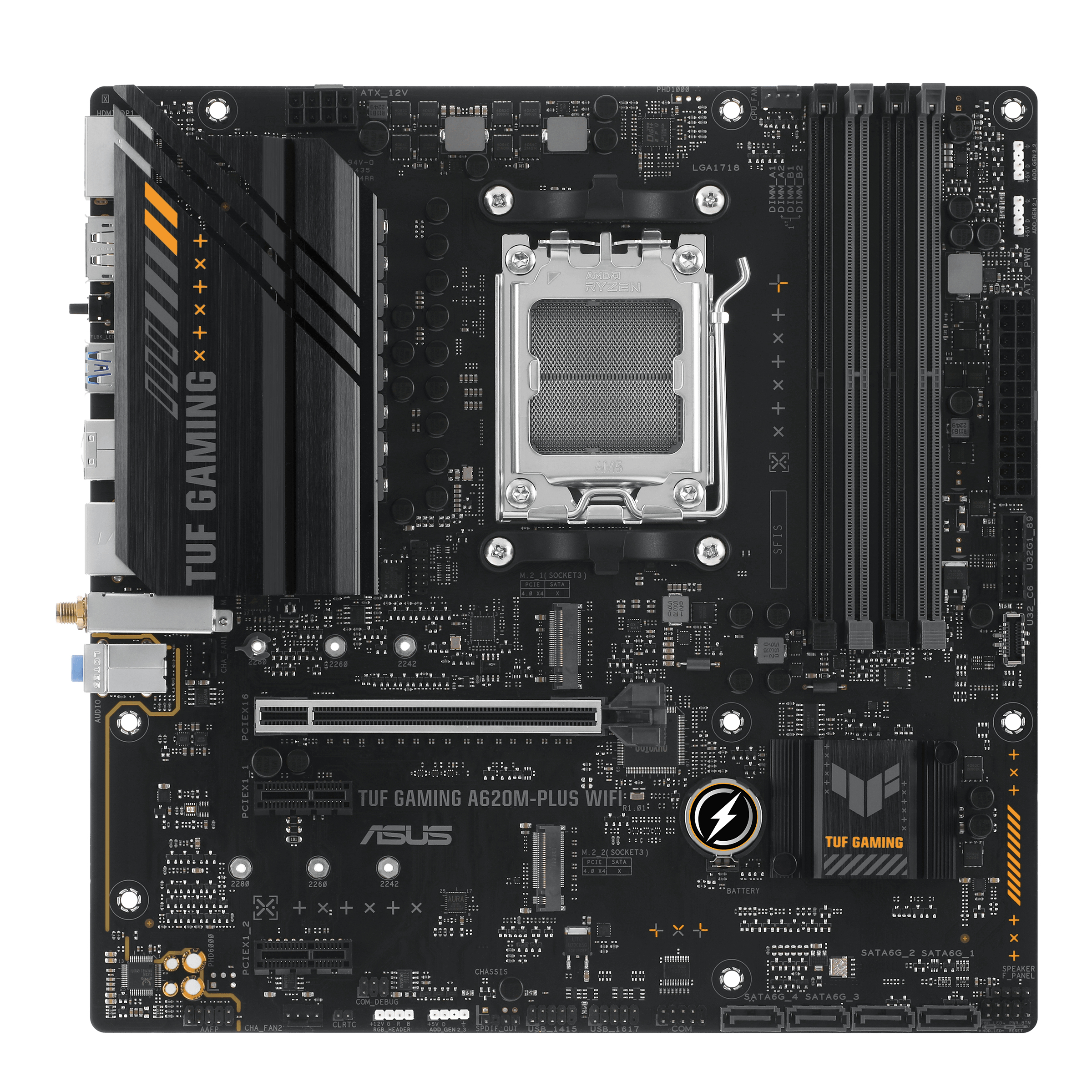 Image of ASUS TUF GAMING A620M-PLUS WIFI AMD A620 Socket AM5 micro ATX