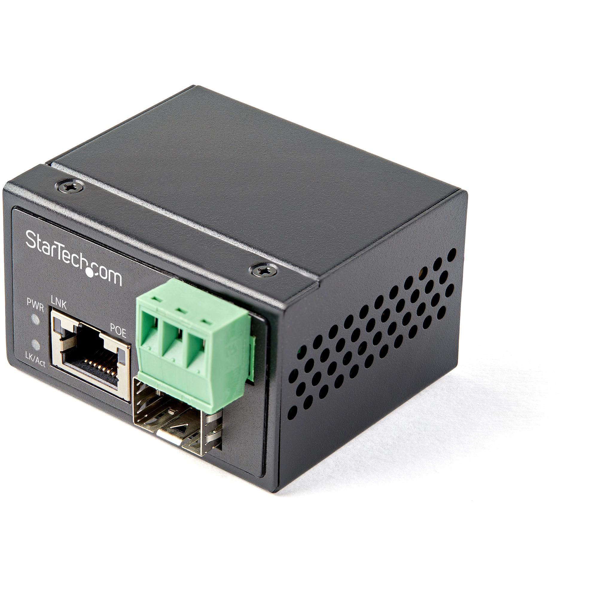 Image of StarTech.com PoE+ Industrial Fiber to Ethernet Media Converter 30W...