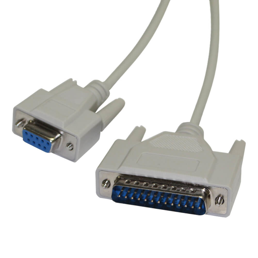 Videk DB9F to DB25M Serial Printer Cable 3Mtr